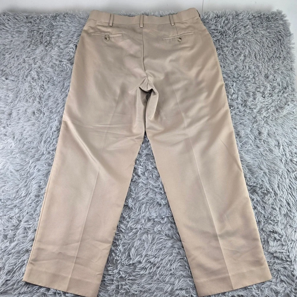 Roundtree & Yorke Mens 38x30 Brown Tan Black Easy Care‎ Dress Pants Bundle 3pk